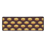 Brown Sandwiches Pattern Print Long Kitchen Mat