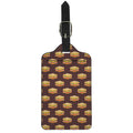 Brown Sandwiches Pattern Print Luggage Tag