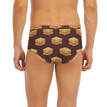 Brown Sandwiches Pattern Print Men's Briefs
