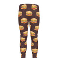 Brown Sandwiches Pattern Print Men's Leggings