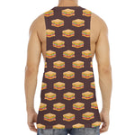 Brown Sandwiches Pattern Print Men's Muscle Tank Top