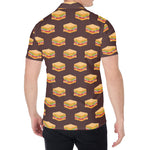 Brown Sandwiches Pattern Print Men's Shirt