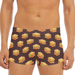 Brown Sandwiches Pattern Print Men's Short Boxer Briefs