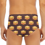 Brown Sandwiches Pattern Print Men's Triangle Swim Briefs