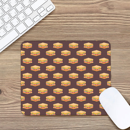 Brown Sandwiches Pattern Print Mouse Pad
