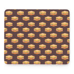 Brown Sandwiches Pattern Print Mouse Pad