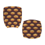 Brown Sandwiches Pattern Print Office Chair Cover