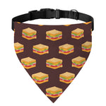 Brown Sandwiches Pattern Print Over The Collar Dog Bandana