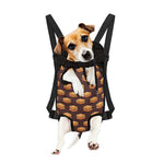 Brown Sandwiches Pattern Print Pet Carrier Backpack