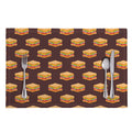 Brown Sandwiches Pattern Print Placemat