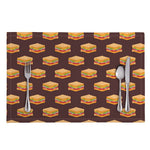 Brown Sandwiches Pattern Print Placemat
