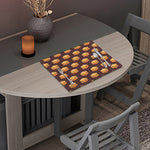 Brown Sandwiches Pattern Print Placemat