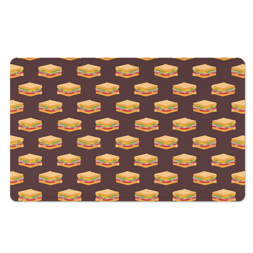 Brown Sandwiches Pattern Print Polyester Doormat