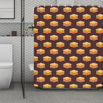 Brown Sandwiches Pattern Print Polyester Shower Curtain