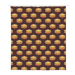 Brown Sandwiches Pattern Print Polyester Shower Curtain