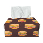Brown Sandwiches Pattern Print Rectangle Tissue Box Cover