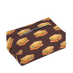 Brown Sandwiches Pattern Print Rectangle Tissue Box Cover