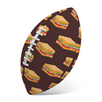 Brown Sandwiches Pattern Print Rugby Ball