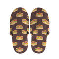 Brown Sandwiches Pattern Print Slippers