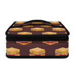 Brown Sandwiches Pattern Print Small Lunch Bag