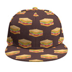 Brown Sandwiches Pattern Print Snapback Cap