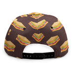 Brown Sandwiches Pattern Print Snapback Cap