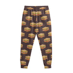 Brown Sandwiches Pattern Print Sweatpants