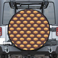 Brown Sandwiches Pattern Print Tire Cover