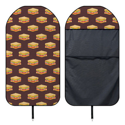 Brown Sandwiches Pattern Print Waterproof Car Seat Cover
