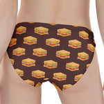 Brown Sandwiches Pattern Print Women's Panties