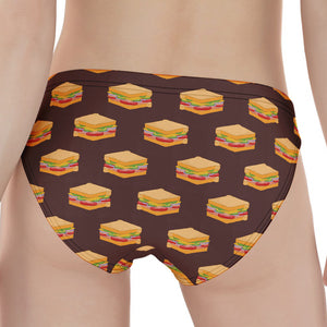 Brown Sandwiches Pattern Print Women's Panties