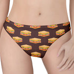 Brown Sandwiches Pattern Print Women's Thong
