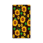 Brown Sunflower Pattern Print Baby Crib Sheet