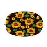 Brown Sunflower Pattern Print Car Side Mirror Covers