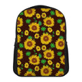 Brown Sunflower Pattern Print Casual Backpack