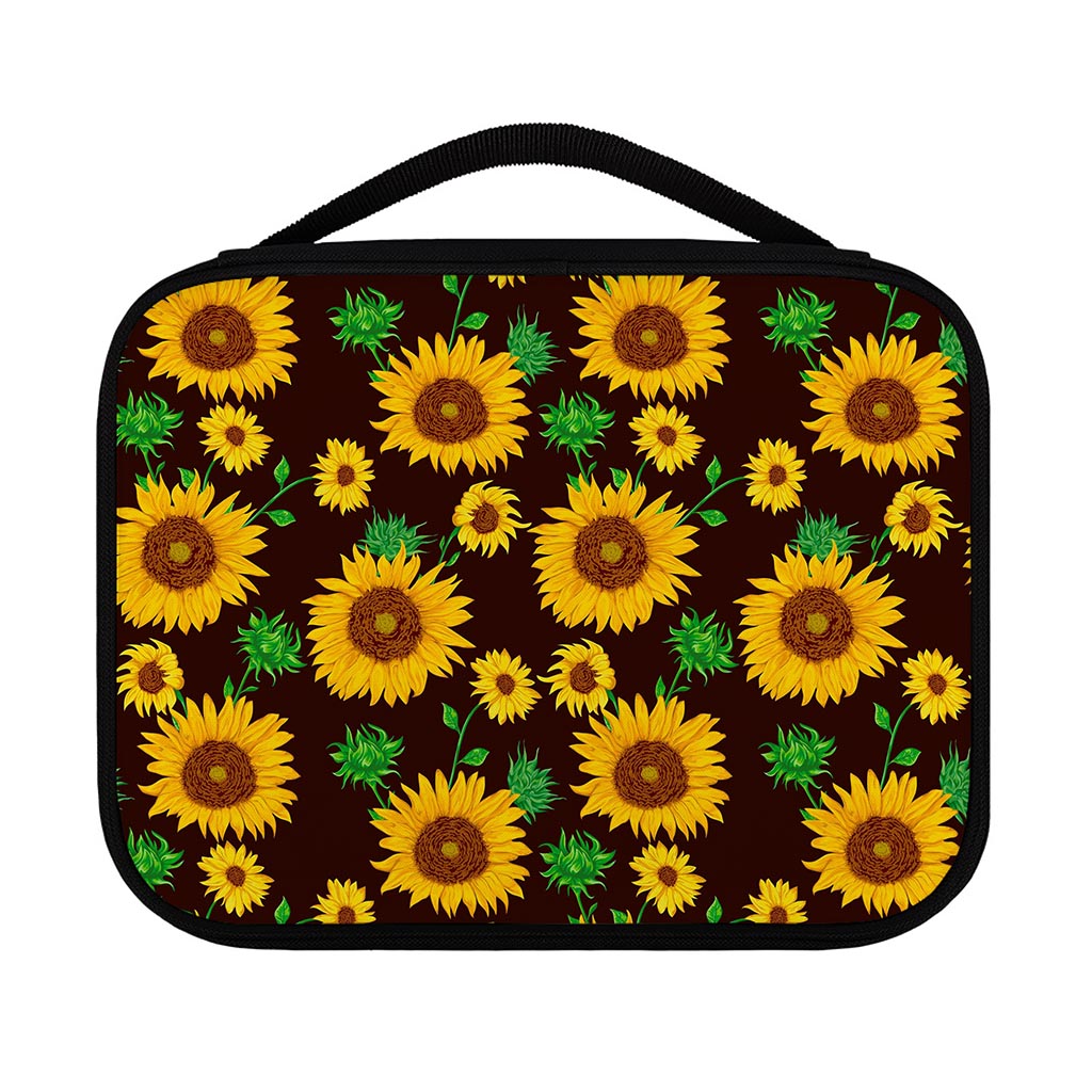 Brown Sunflower Pattern Print Classic Bible Case