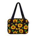 Brown Sunflower Pattern Print Double Strap Bible Bag