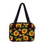 Brown Sunflower Pattern Print Double Strap Bible Bag