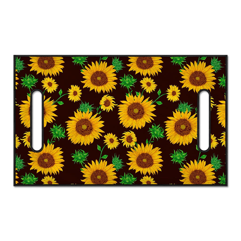Brown Sunflower Pattern Print Golf Cart Seat Cover