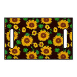 Brown Sunflower Pattern Print Golf Cart Seat Cover