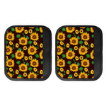 Brown Sunflower Pattern Print Handle Covers