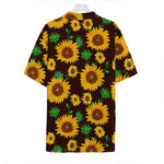 Brown Sunflower Pattern Print Hawaiian Shirt
