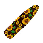 Brown Sunflower Pattern Print Ironing Board Cover