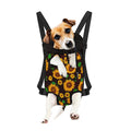 Brown Sunflower Pattern Print Pet Carrier Backpack