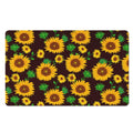 Brown Sunflower Pattern Print Polyester Doormat