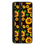 Brown Sunflower Pattern Print Refrigerator Handle Covers