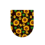 Brown Sunflower Pattern Print Toilet Lid Cover