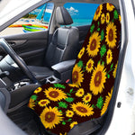 Brown Sunflower Pattern Print Waterproof Car Seat Cover