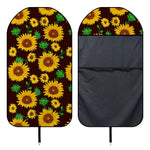 Brown Sunflower Pattern Print Waterproof Car Seat Cover