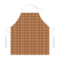 Brown Tattersall Pattern Print Adjustable Apron